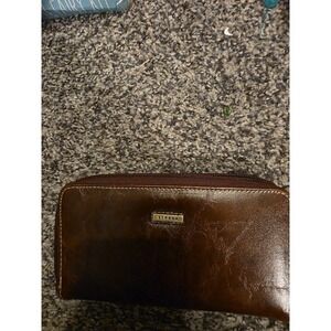 Strada Wallet 4 x 8  Brown Vinyl with Compartments